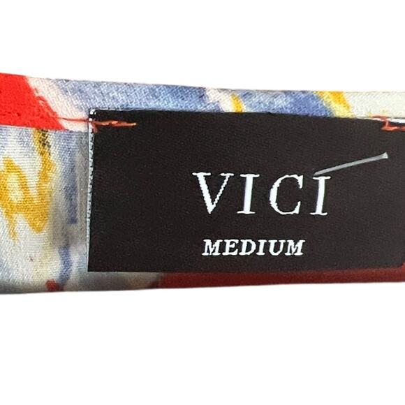 Vici Bright Red Floral Blouse - Picture 4 of 5